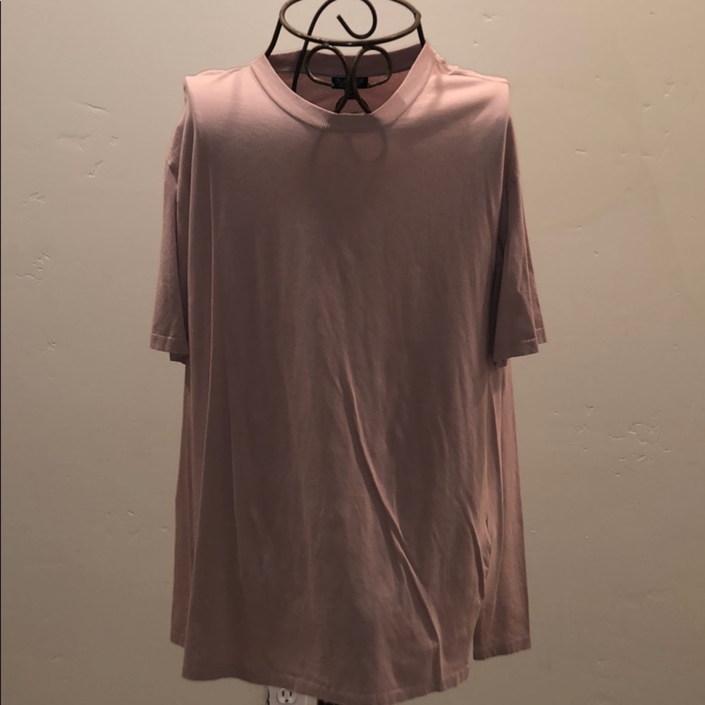Topshop dusty rose t-shirt dress
